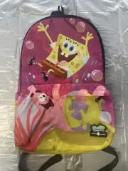 Spongebob Space Junk Backpack Spongebob Patrick Bubbles Bikini Bottom Pink