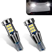 Flygun 2 PCS Car T15 3030-27smd Reversing Light, 912 W16W LED High Brightness Decoding Stepless Light Bulb, Smart Constant Temperature 60000H Long Life Light Bulb Universal Replacement (White)