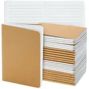 24-Pack Kraft Paper Notebooks A6 Size - Writing Journal with 80 Lined Pages, ...