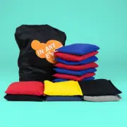 BEAN BAG SET OF 8 | Cornhole Toss Bags | Party Games | Assorted Colours | Corn
