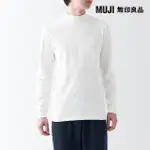 【MUJI 無印良品】男有機棉混保暖厚織半高領長袖T恤(共3色)