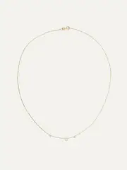 [WWAKE] WWAKE - Three Step 14-karat Gold Diamond Necklace - One size One size Gold
