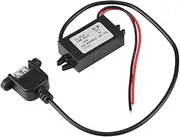 Car DC 12V to 5V 3A 15W Step Down Converter Regulator with USB Panel Mount Female for Car Audio Monitor