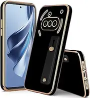 FORZARMOR for Nothing Phone 3a 5G (6.77 Inch) Case, Luxury Lovely Plating Case Smooth with Wrist Strap Stand Protective Soft Cover(for Nothing Phone 3a)