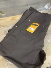 Carhartt Men's Relaxed Fit Duck Bib Overall Size 38x32 Dark Brown New