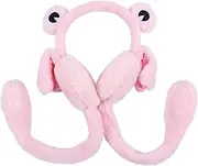 [ROMISBABA] Plush Rabbit Hat Winter Winter Ear Warmer Cartoon Ear Muff Frog Plush Headband Plush Ear Muffs Plush Hair Hoop Cute Animals Frof Costume Acrylic Green