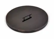22" Round Oil-Rubbed Bronze Stainless Steel Firepit Cover by American Fireglass
