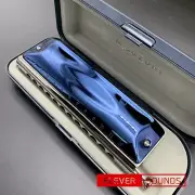 SUZUKI G-48 Chromatic Harmonica Gregoa Signature Metal Cover Dark Blue 3-Octave