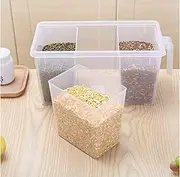 [JD] Brand Refrigerator Food Storage Organizer Container Square Handle Boxes 3 Smaller Bins, Pack of 1