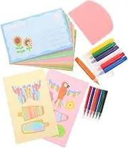 Boys and Girls Scratch Painting Art Tool Diy Rainbow Scratch Paper Creative Art Set Watercolor Pens for Birthday Party Favors