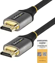 StarTech.com HDMMV2M Ultra HD 4K 60Hz Premium Certified HDMI 2.0 Cable with Ethernet, 2 Meter