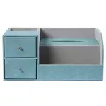 皮格 多功能桌上型面紙盒 藍色