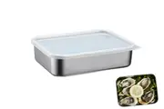 Stackable Leak-proof Large Capacity Stainless Steel Food Storage Containers Clear Lid