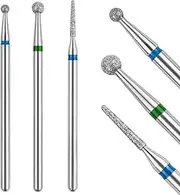 Difenni Cuticle Drill Bit,Cuticle Drill Bits for nails 3pcs Diamond Nail Drill Bits for 3/32''Electric Nail File Machine Pedicure Tool