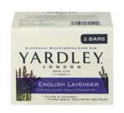 Yardley London English Lavender moisturizing Bath Bar Soap 2 Bars 4oz