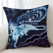 Space Galaxy Dragon Soaring through the Cosmos Cushion Cover