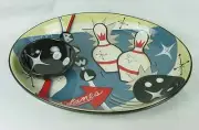Clay Art Bowling Ball & Pin Design Bowl O Rama Chip & Dip Entertainment Set NIB