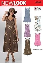 NewLook 6889 Misses' Sewing Pattern Pullover Dresses, Size 8-10-12-14-16-18