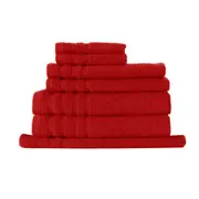 7 Piece Quality Soft 100% Cotton Indulgence Chilli Towel Set