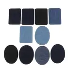10-Pack DIY Iron On Denim Patches Cotton Jeans Repair Kit for Jean Clothing