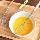 Manual Whisk Mini 1pc Beater Coffee Milk Stainless Steel Ceramic Handle Cooking