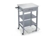 NNEKGE Kingston Stainless Steel Kitchen Trolley (Grey)