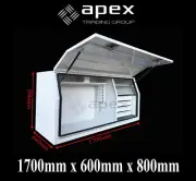BRAND NEW 2.5MM TOOLBOX CHECKER POWDER COAT TOOL BOX-UTE TRUCK STORAGE-1768FDCPW