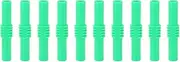 Respicefinem 10pcs 4mm Insulated Banana Coupler Female to Female Extension Banana Plug Connector Ideal for Electronics Appliances with PVC Insulation Plated Brass Body Stable (Green)