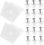 SHINEOFI Plastic Fixing Brackets 50pcs Self-Tapping Screws Drawer Repair Wardrobe Cabinet DIY Furniture