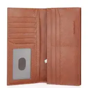 Mens Bifold Long Wallet RFID Blocking Checkbook Wallets,Italian Leather Slim ...