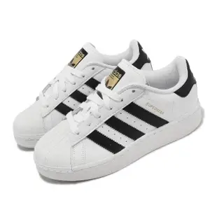 【adidas 愛迪達】休閒鞋 Superstar XLG 男鞋 女鞋 黑 白 皮革 貝殼頭 三葉草 愛迪達(IF9995)