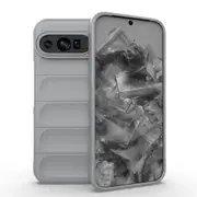 For Google Pixel 9 Pro XL 5G Case, Wavy Durable TPU Flannel Cover, Grey