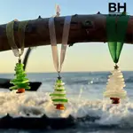 【藍家家居】GLASS CHRISTMAS TREE ORNAMENT 湖海玻璃耶誕樹裝飾品水晶吊飾掛飾