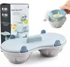 Egg Poacher Microwave Egg Cooker 2 Cavity Edible Silicone Drain Poached Egg Cup