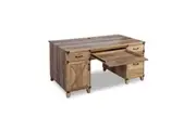 Maestro Furniture Zephyr Executive Manager Home Office Writing Desk 150cm 4-Drawers Rustic Oak