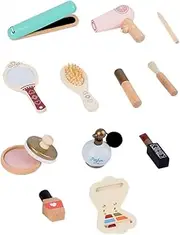 NAMOARLY Educational Wooden Makeup Toys for Girls Princess Dress up Kit Boys and Girls Toy Makeup Sets