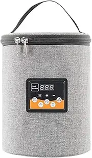 Car Bottle Warmer, Large Capacity Baby Bottle Warmer, Adjustable Temperature (Up to 60°C) Milk Bottle Heater Travel Bottle Warmer, Portable Baby Bottle Bag