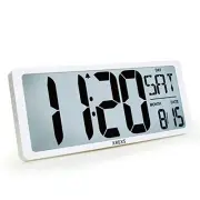 Large Digital Wall Clock with Backlight, 16.9 Inch Jumbo LCD Screen X-Large