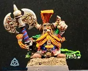 Painted Dwarf Lord Dragonslayer Old World rare Collectible miniature