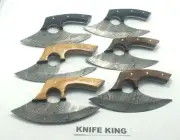 Custom hand made knife king's Damascus Steel ULU knives, Lot of 6 pcs