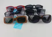 6 PACK FGX SUNGLASSES MIXED LOT BROWN, RED, ANIMAL PRINT & 3 BLACK