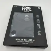 FRYE Mens Size XL Gray Base Layer Set Long Sleeve Crew And Pant Set 2 Piece NEW