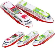 YARNOW 5Pcs Sliding Steam Ship Model Realistic Pull Back Plaything for Engaging Home Decor Promotes Creativity Color Cognizance Present