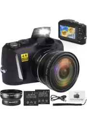 4K Digital Camera 48MP 16X 30fps Anti-shake Camcorder Compact Camera W/ Battery
