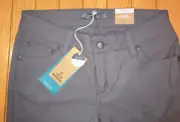 Prana Breann Womens Pants Charcoal Flat Front Skinny Stretch Active New Sz 4
