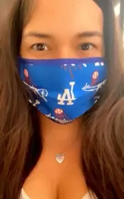 Filtered Los Angeles Dodgers Face Mask Adult Child Reusable Washable Cotton Mask