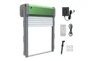 Solar Powere Automatic Chicken Coop Door Waterproof Cage Closer Opener Anti-Pinch with Timer Auto Light Sensor and Remote Control One Year Warranty