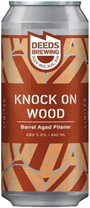 Deeds Brewing Knock On Wood Barrel Aged Pilsner 440ml
