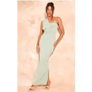 Sage One Shoulder Maxi Dress, Sage