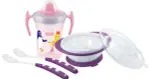 NUK Learn to Eat Set for girls cutlery set bowl + cup 230 ml + teaspoon 2 pieces